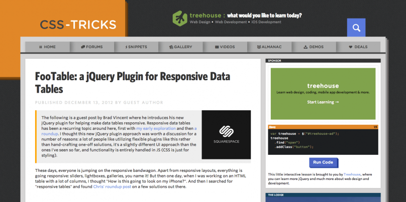 FooTable  a jQuery Plugin for Responsive Data Tables   CSS Tricks