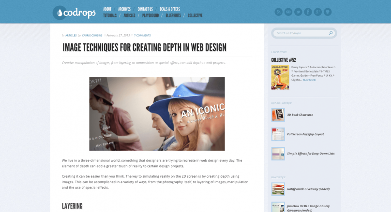 creating-depth-in-webdesign