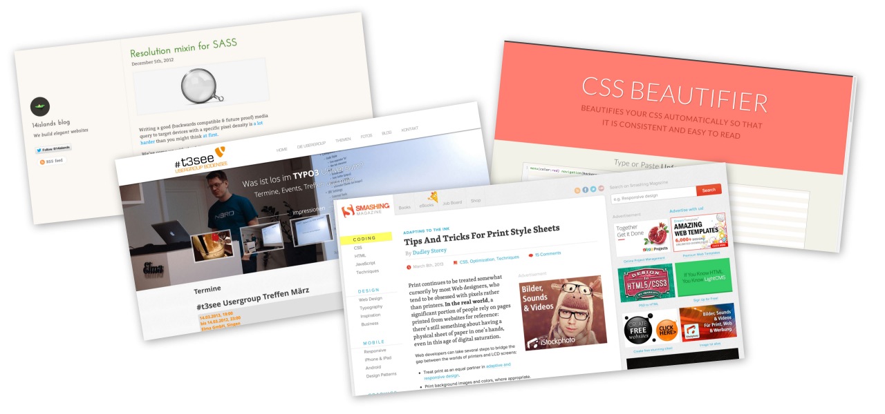 Read more about the article Links 68 – CSS, Sass, #t3see und Print-Stylesheets