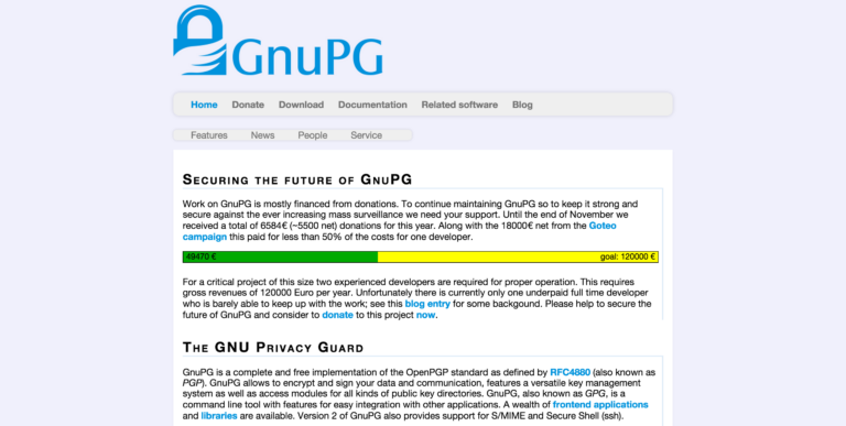 Read more about the article GnuPG braucht Spenden