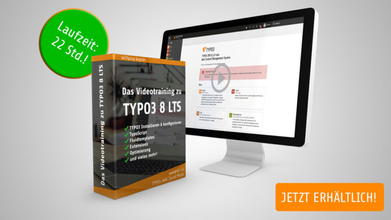 Read more about the article Das Videotraining zu TYPO3 8 LTS – Jetzt erhältlich!