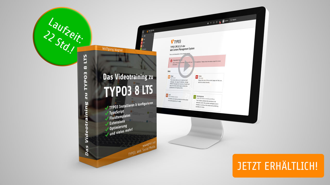 You are currently viewing Das Videotraining zu TYPO3 8 LTS – Jetzt erhältlich!