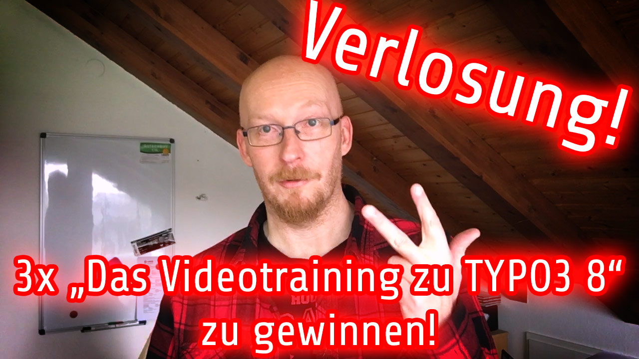 Read more about the article Ich verlose 3x „Das große Videotraining zu TYPO3 8 LTS“