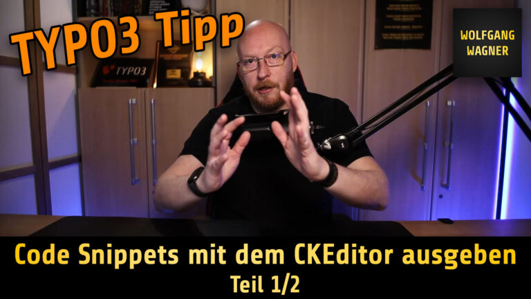Read more about the article TYPO3-Tipp: Code Snippets mit dem CKEditor ausgeben, Teil 1/2